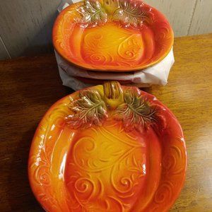 pumpkin dessert plates